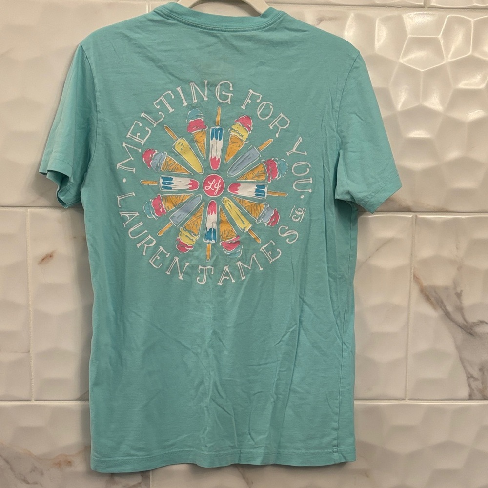 Lauren James Aqua Popsicle Graphic Tee